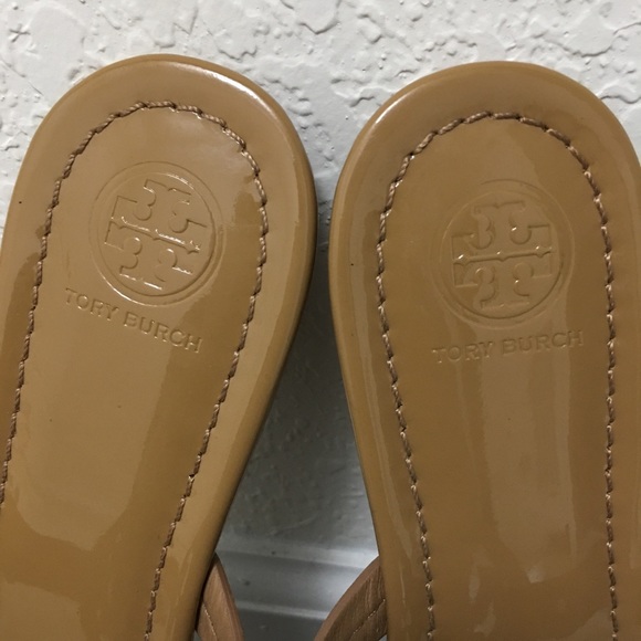 Tory Burch Miller Sandals Patent Leather SZ 8.5 - Picture 2 of 8